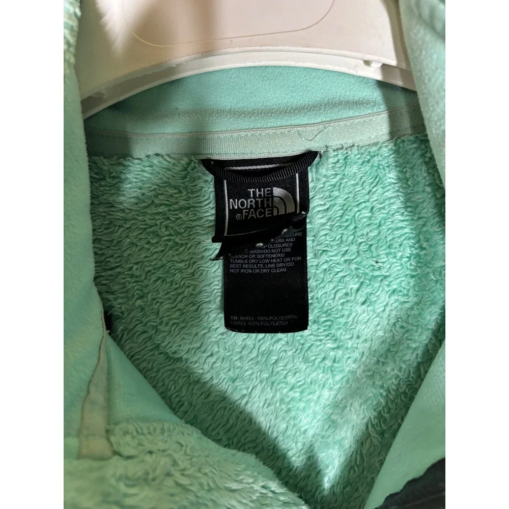 The‎ North Face Osito Fleece Jacket Womens Small Mint Green Zip Mock Neck blem